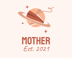 Knitter - Saturn Yarn Planet logo design