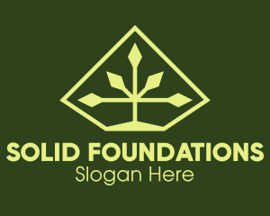 Eco Friendly - Nature Diamond Plant logo design