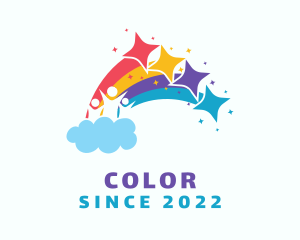 Children Rainbow Playground logo design