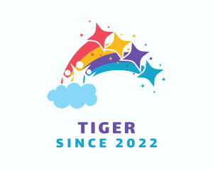 Children Center - Children Rainbow Playground logo design