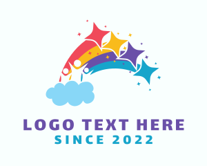 Newborn - Children Rainbow Playground logo design