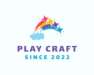 Children Rainbow Playground logo design