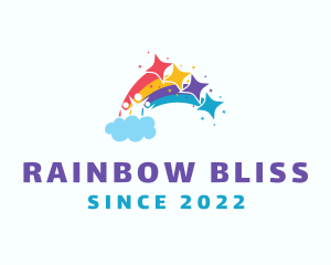 Children Rainbow Playground logo design