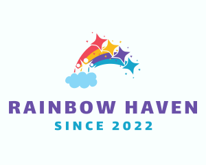 Children Rainbow Playground logo design