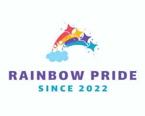 Children Rainbow Playground logo design