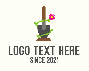 Garden Tool - Lawn Service Shovel logo design