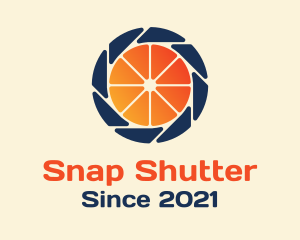 Shutter - Camera Shutter Orange logo design