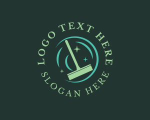 Clean - Cleaning Squeegee Housekeeper logo design