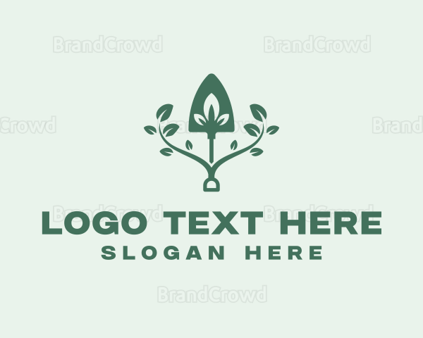 Plant Shovel Landscaping Logo