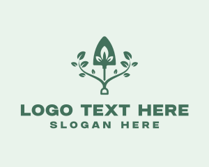 Gardening Tool - Plant Shovel Landscaping logo design