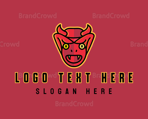 Scary Devil Mask Logo