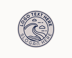 Coastal - Coastal Sea Waves logo design