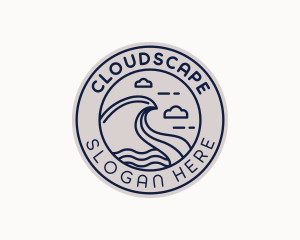 Clouds - Coastal Sea Waves logo design