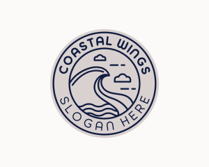 Coastal Sea Waves logo design