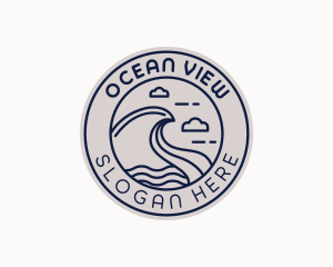 Coastal Sea Waves logo design