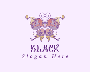 Floral - Beautiful Butterfly Rose logo design