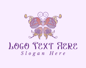 Rose - Beautiful Butterfly Rose logo design