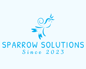 Sparrow - Elegant Sparrow Ornament logo design