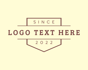 Retro Hipster Banner Firm Logo