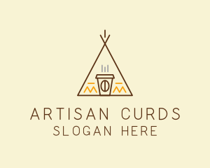 Coffee Cafe Tent  logo design