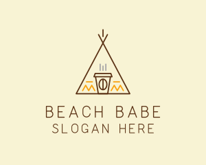 Coffee Cafe Tent  logo design