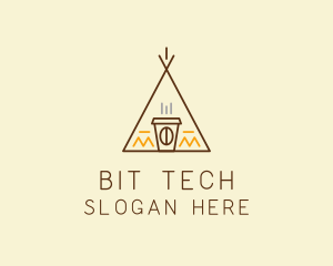 Coffee Cafe Tent  logo design