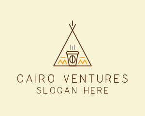 Coffee Cafe Tent  logo design