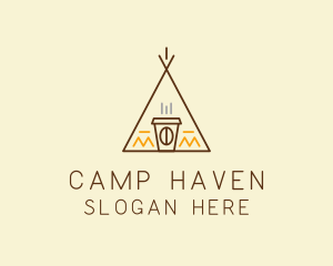 Tent - Coffee Cafe Tent logo design