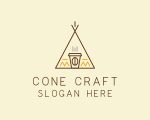 Coffee Cafe Tent  logo design