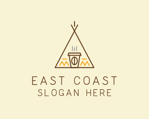 Coffee Cafe Tent  logo design