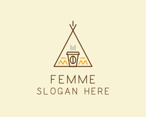 Coffee Cafe Tent  logo design