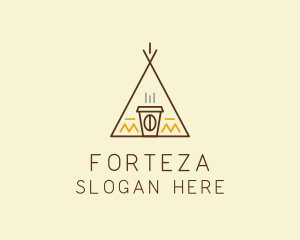 Coffee Cafe Tent  logo design