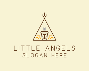 Coffee Cafe Tent  logo design