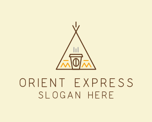 Coffee Cafe Tent  logo design