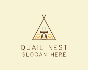 Coffee Cafe Tent  logo design