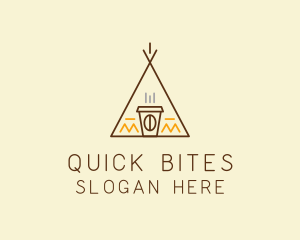 Coffee Cafe Tent  logo design