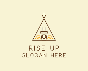 Coffee Cafe Tent  logo design