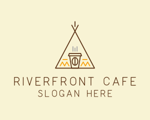 Coffee Cafe Tent  logo design