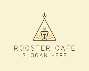 Coffee Cafe Tent  logo design