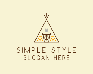 Minimal - Coffee Cafe Tent logo design