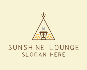 Coffee Cafe Tent  logo design