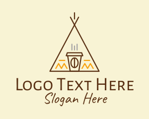 Native American - Coffee Cafe Tent logo design