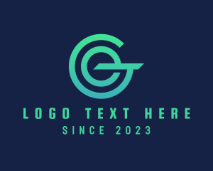 Cyberspace - Tech Letter GE Monogram logo design