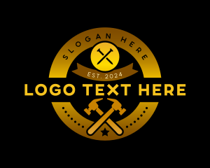 Nail - Hammer Construction Tools logo design