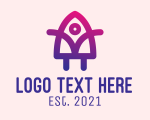 Spaceship - Human Rocket Scientist logo design