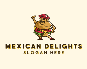 Mexican Burger Man logo design