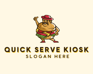 Mexican Burger Man logo design