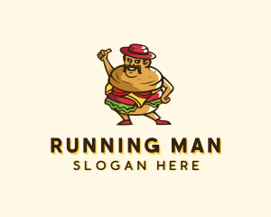 Mexican Burger Man logo design