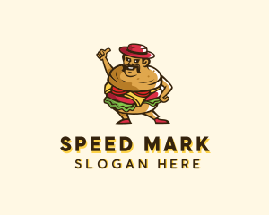 Mexican Burger Man logo design