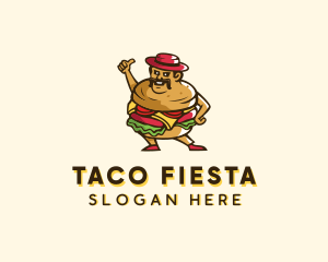 Mexican - Mexican Burger Man logo design